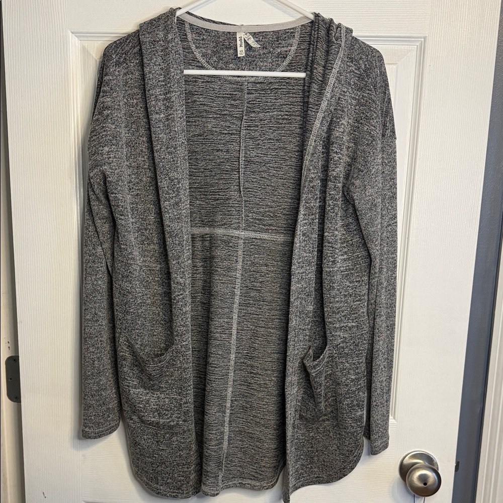 Mudd Heather Gray Open-Front Cardigan